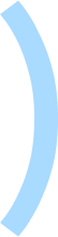 A single, thick, light blue curved line on a white background.