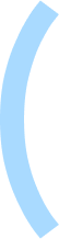 A thick, light blue curved line resembling an open parenthesis on a white background.