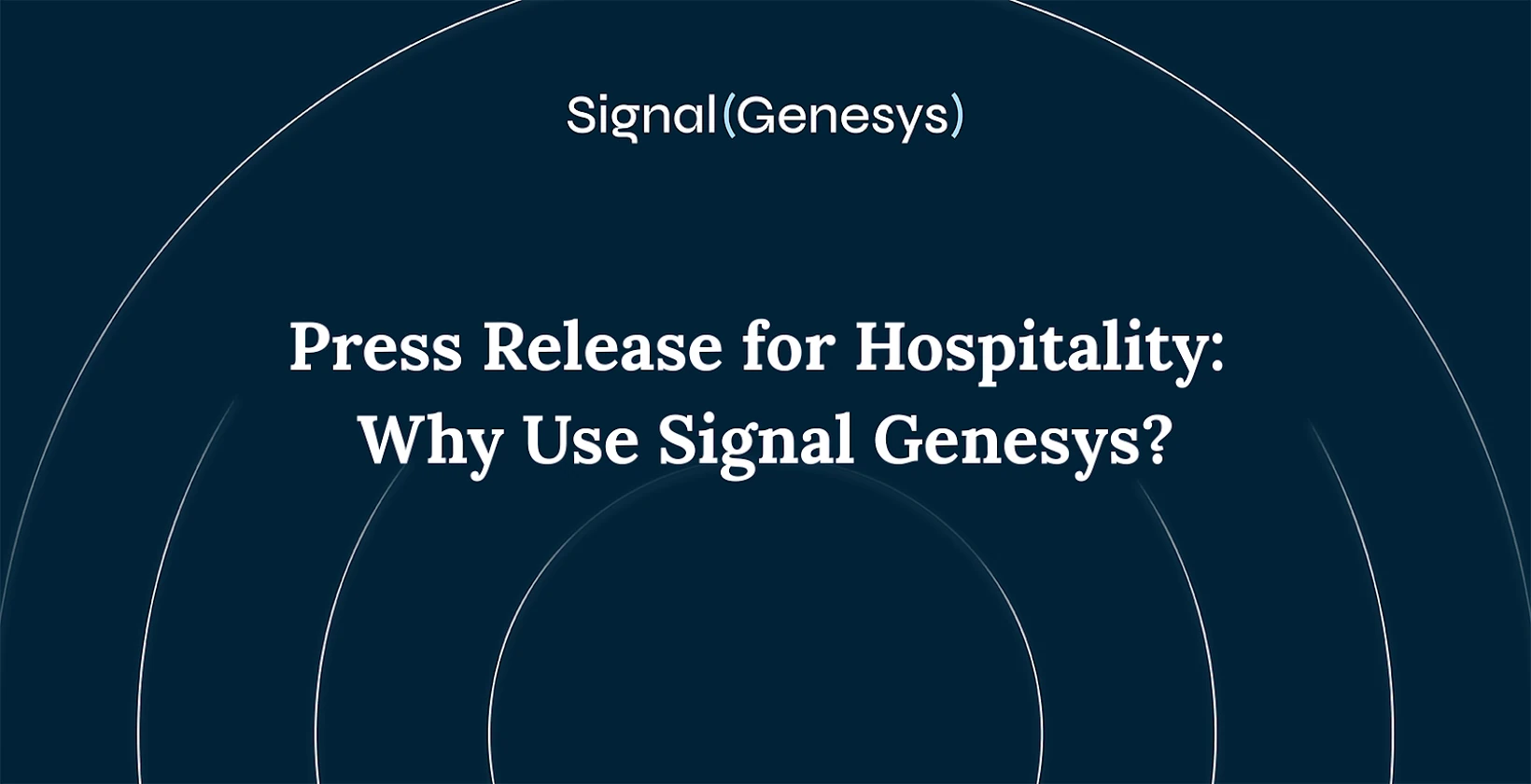 Press Release for Hospitality