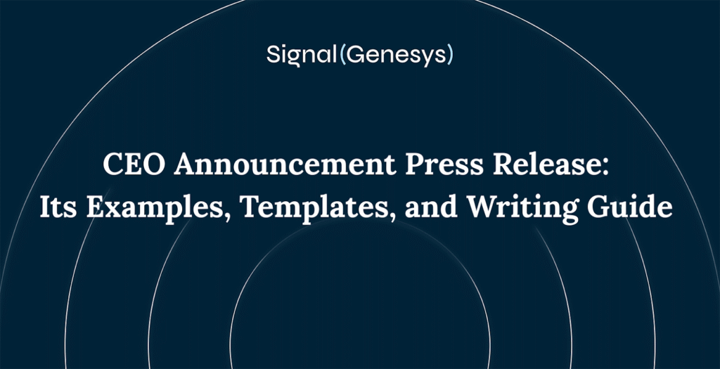 CEO Announcement press release