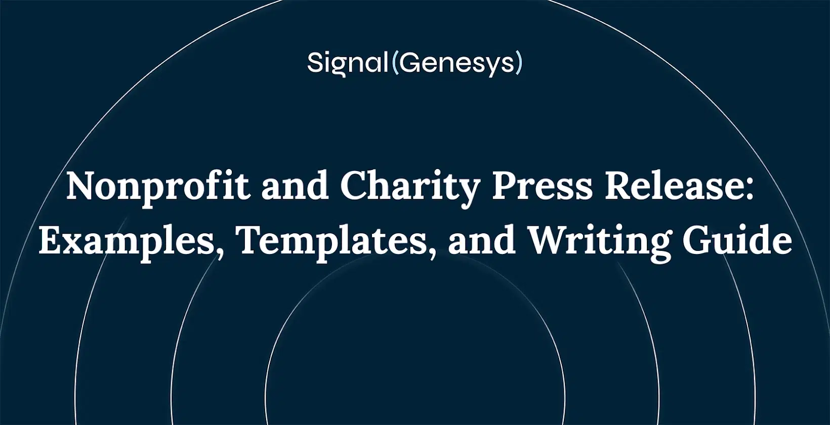 Nonprofit and charity press release