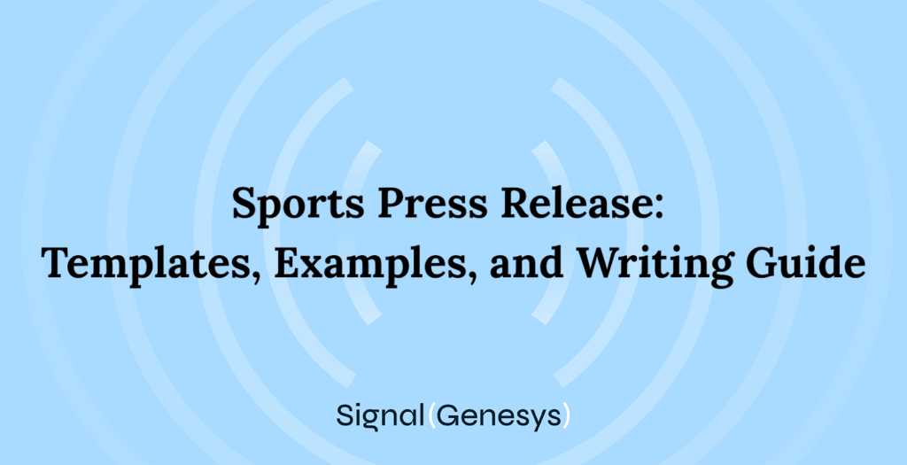 Sports press release