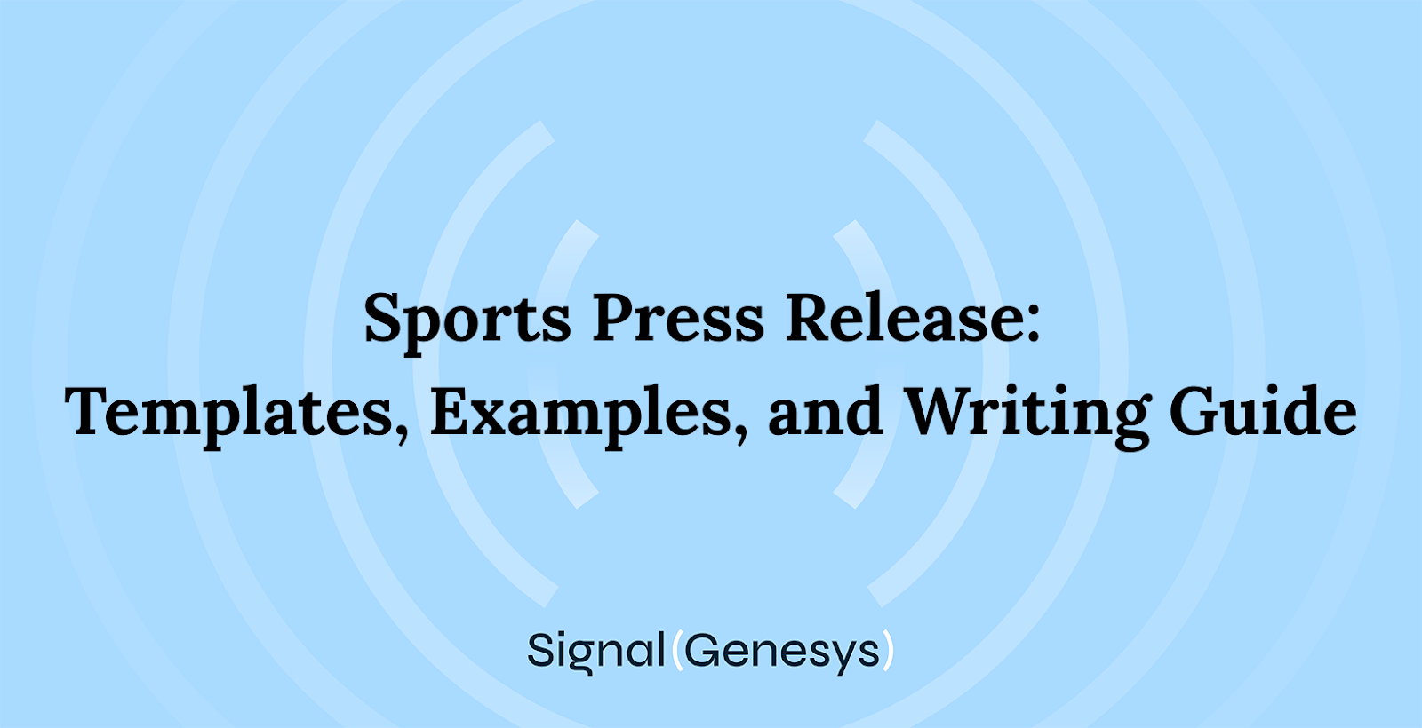 Sports press release