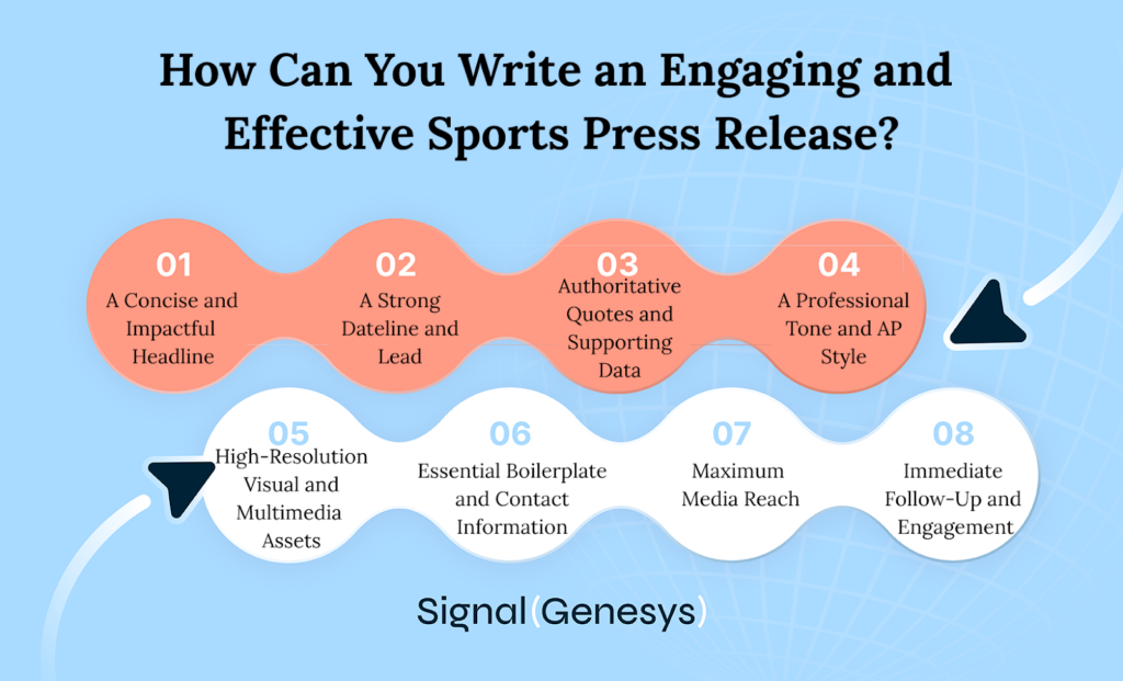 How can you write an engaging and effective sports press release?